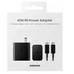 Cargador Samsung Super Carga 45w Tipo C AAA Negro